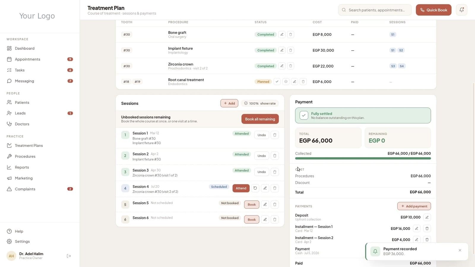 Dental Clinic Management Software — Zero Double-Bookings, Full Marketing ROI, One Patient Inbox image 4