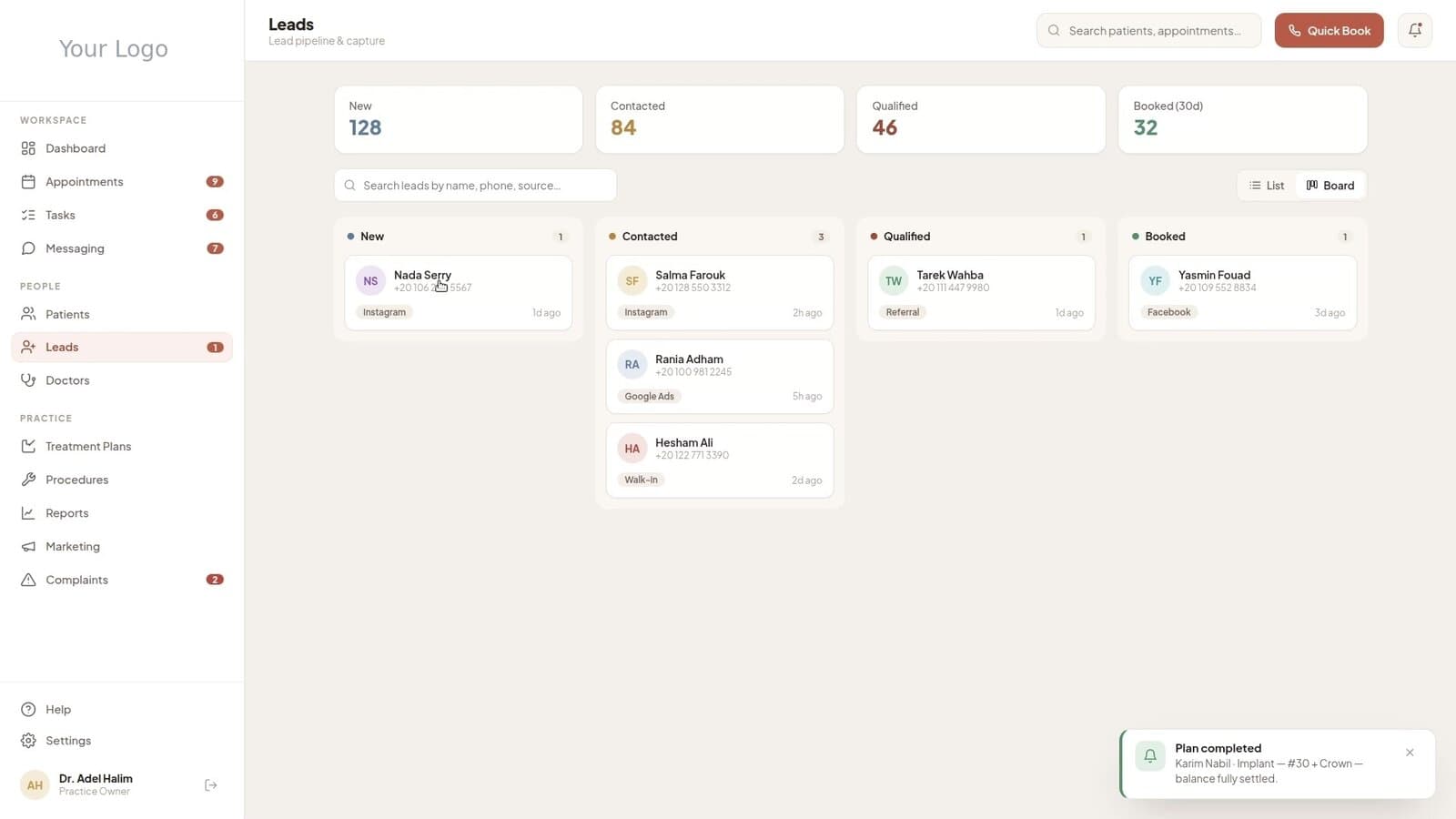 Dental Clinic Management Software — Zero Double-Bookings, Full Marketing ROI, One Patient Inbox image 5